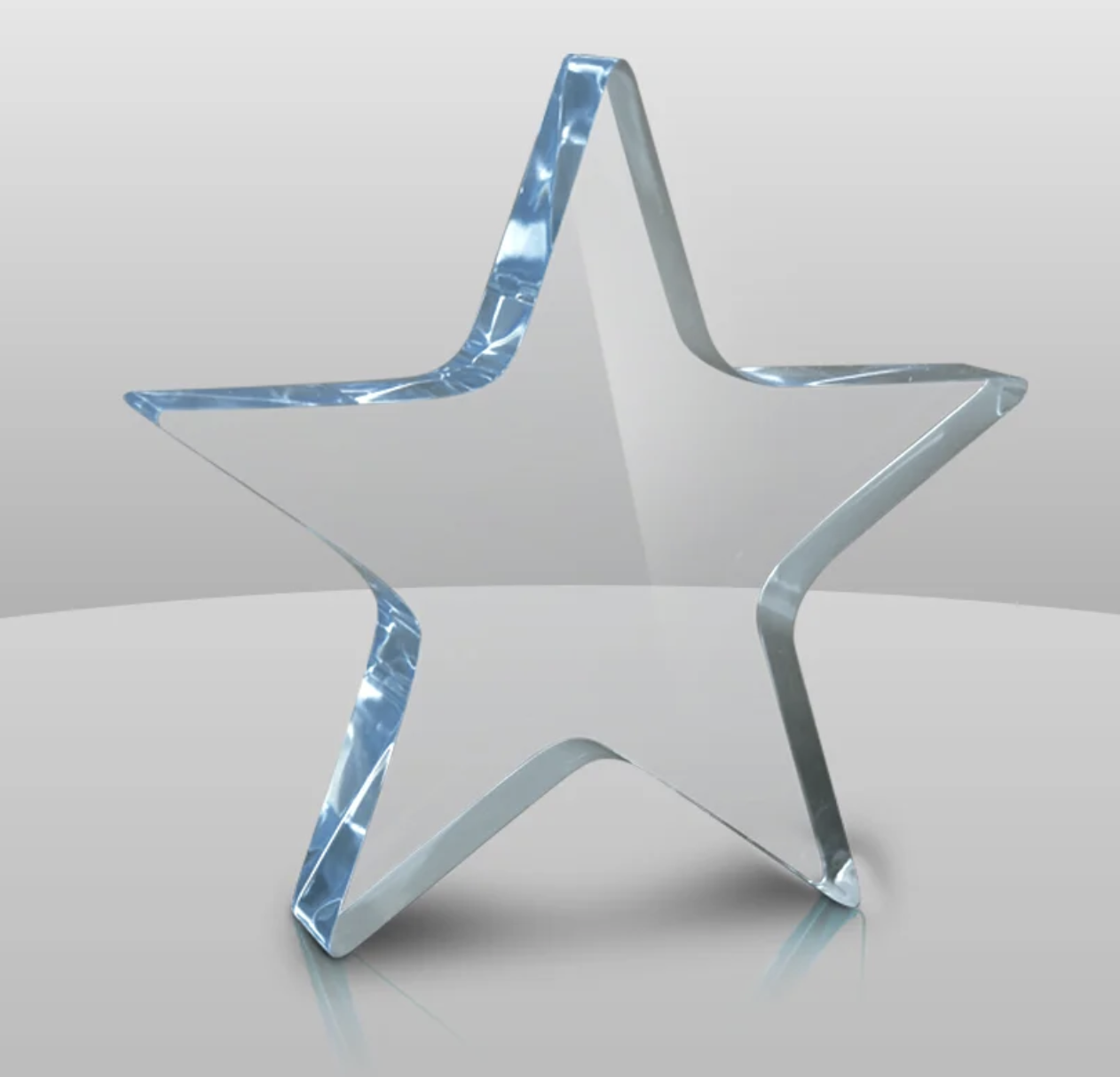 blue acrylic star award for recognition